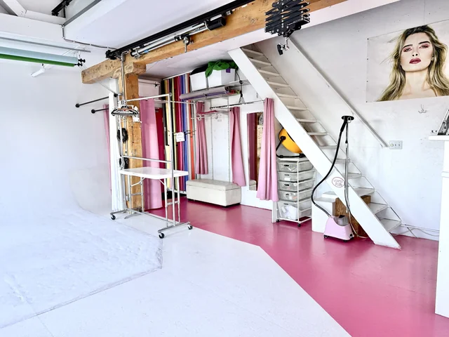 Changing area and backdrop storage