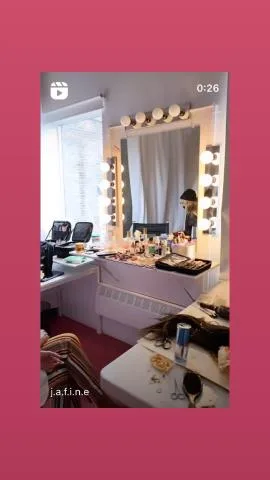 Makeup station on shoot day
